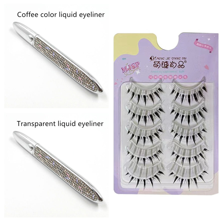 Multicolor False Eyelashes with Self-Adhesive Eyeliner – No Glue Needed