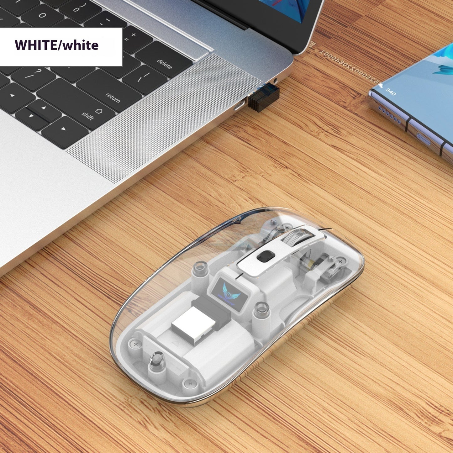 Transparent Wireless Mouse - Three Connection Modes