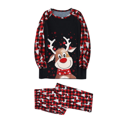 Family Matching Christmas Pajamas – Red Plaid Reindeer Set