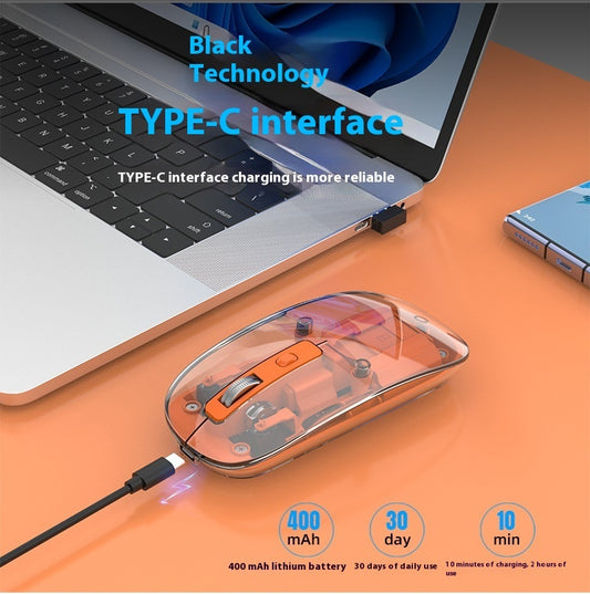 Transparent Wireless Mouse - Three Connection Modes