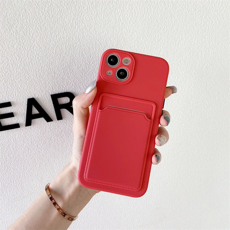 Silicone iPhone Case and Card Holder - Multiple Styles & Colors