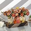 Farmhouse Mason Jar Set – 3 Jar Centerpiece with Wood Tray & Warm LED Lights