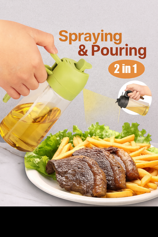 Dual Cooking Oil Dispenser - Spray or Pour